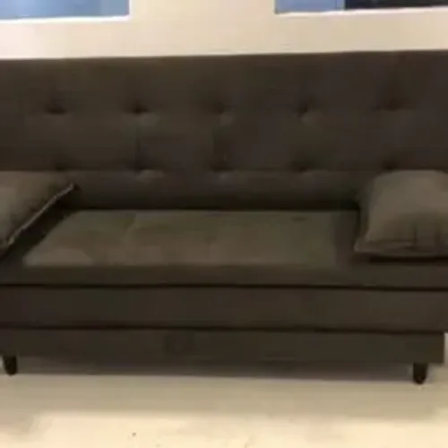 Sofá Cama com 190x130x1,00cm no suede com acabamento no Capitonê conforto e elegância 