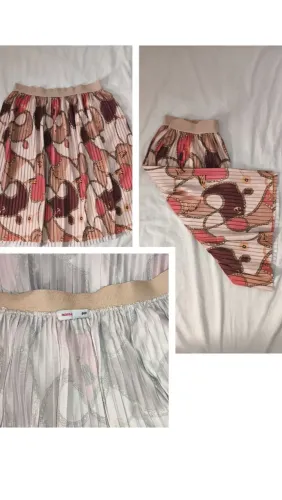 Saia Plissada Estampada Marisa PP