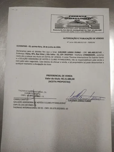 Parque termas internacionais do Espírito Santo