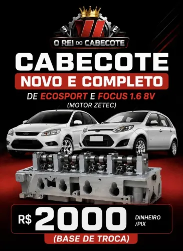 Cabeçote  de ECOSPORT e FOCUS ( NOVO e COMPLETO) ( MOTOR ZETEC 1.6 8v)