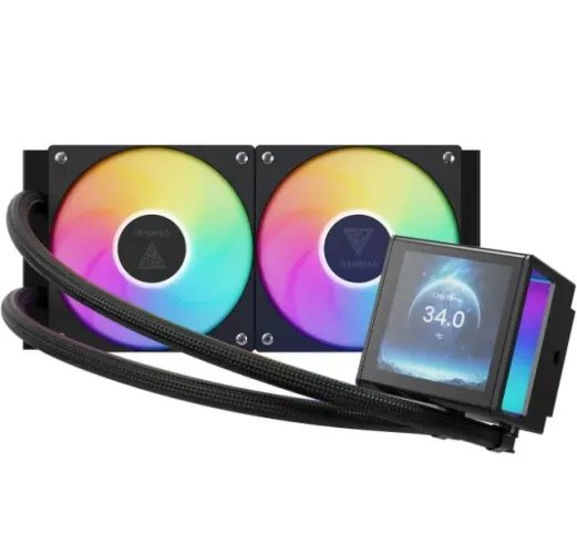 Water Cooler Gamdias Chione P5-240 Preto RGB com Tela IPS LCD 3.4? 240mm