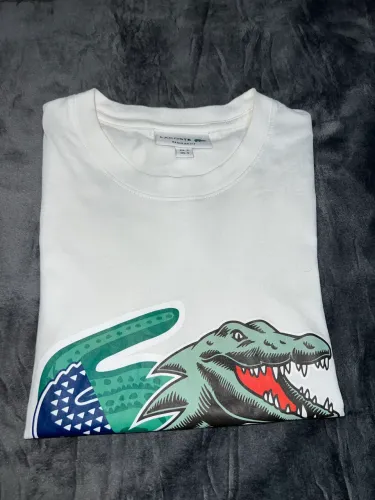 Camisa Lacoste Branca (P Slim) Big Croc
