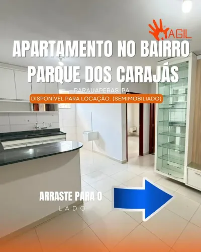 APARTAMENTO SEMIMOBILIADO COM 2 QUARTOS DISPONÍVEL PARA LOCAÇÃO NO CONDOMÍNIO TARCÍSIO SCH