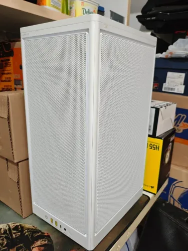 GABINETE GAMER CORSAIR BRANCO 2000D AIRFLOW, NA CAIXA! USADO COM FANS!  