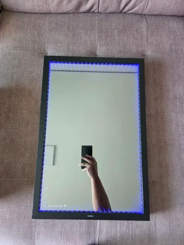 Espelho Moldura Ilusão Infinito com LED Iluminado