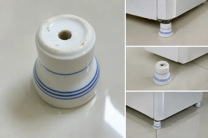 Pé de Geladeira Antiga em Porcelana Original - 1 Unidade