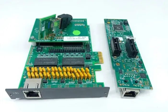 Kit NOVO Aliqera 1E1 APE 411 + Cancelador de Eco LT-679 + Riser PCI V4 -