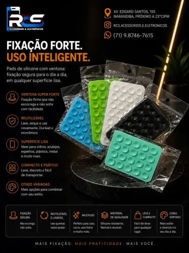 Ventosa de Silicone Para Celular