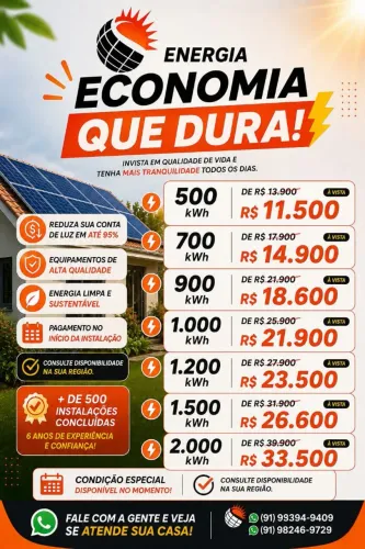 GLOBO SOLAR. ATENDEMOS NOS DEMAIS ESTADOS, PARA E MARANHÃO.