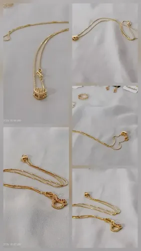 Jóias banhadas a ouro.