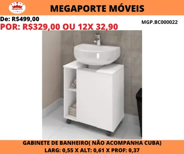 GABINETE DE BANHEIRO