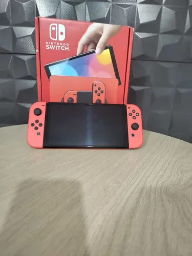 Nintendo Switch OLED Edição Mário Semi Novo Desbloquead@.