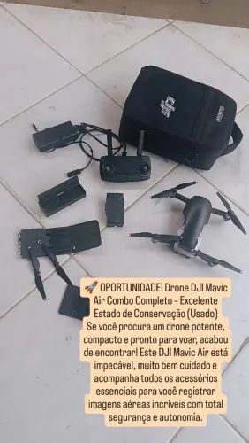 ? Oportunidade Dji Mavic Air combo completo em excelente estado de conservação.
