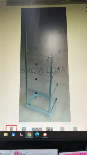 Vitrine torre modulada 30 x 40 x 160 - vidro temperado - base aluminio