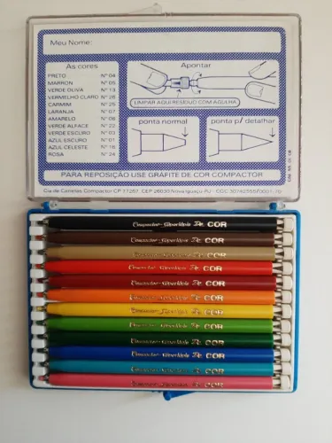 Estojo Lapiseiras Compactor - Raridade anos 80 / 90