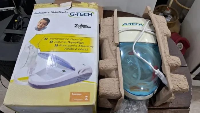  Inalador E Nebulizador G-Tech NebDesk IV - Na Caixa e Completo