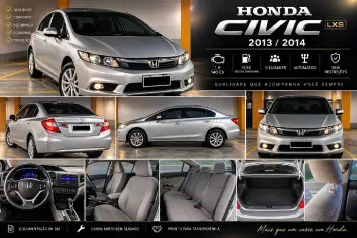 Honda Civic Sedan LXS 1.8/1.8 Flex 16V Aut. 4P 2014