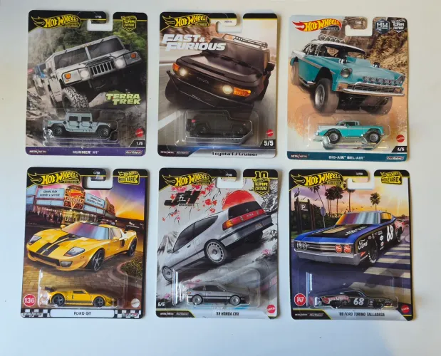 Super Lote 6 Miniaturas Hot Wheels Premium