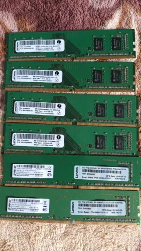 7 memórias DDR4  4GB para desktop