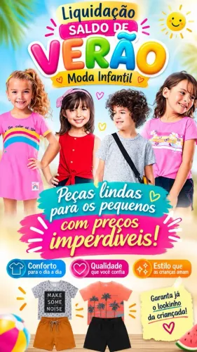 Queima de estoque de verão roupa infantil