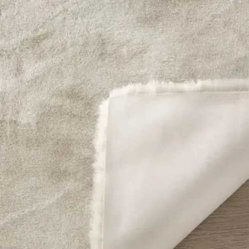 Tapete Felpudo Pelinho Fofo Sala 200x250cm Branco Antiderrapante