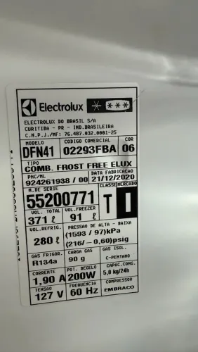 Geladeira Electrolux Frost Free DFN41 - 371 litros