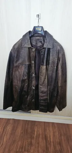 Jaqueta de couro masculina tamanho 50