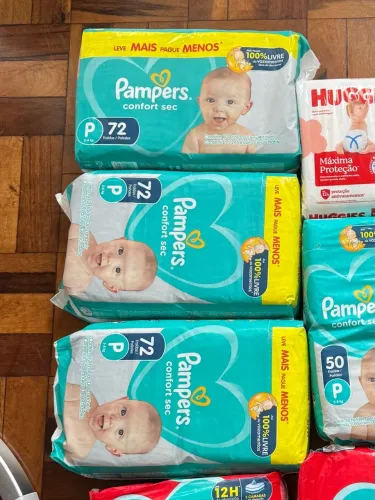 Pampers Confort Sec tamanho P 3 pacotes com 72 unidades 40 reais cada (val 01/27)