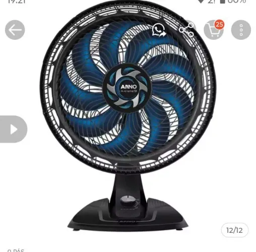 Ventilador Arno 40 semi novo  só a base estar trincada devido a uma queda