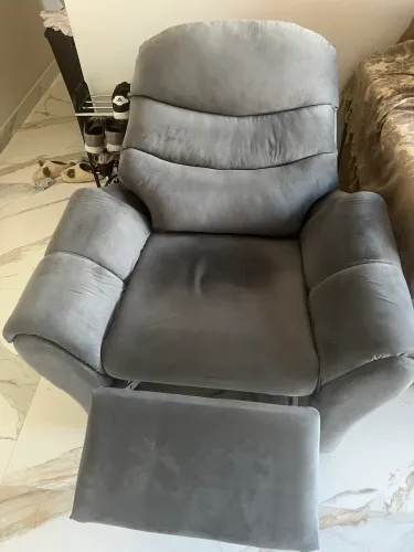Poltrona reclinável cinza
