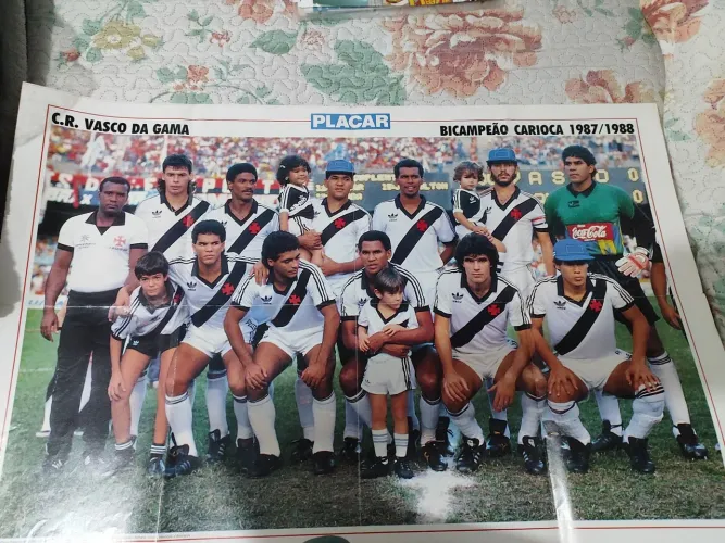 Poster raro Vasco bicampeão carioca de 88 item raro colecionador