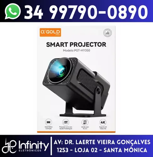 Projetor Smart AGold WiFi Bluetooth 