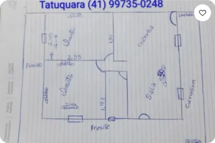 Casa para alugar Tatuquara disponível para setembro
