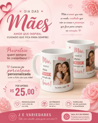 Canecas dia das Mães 
