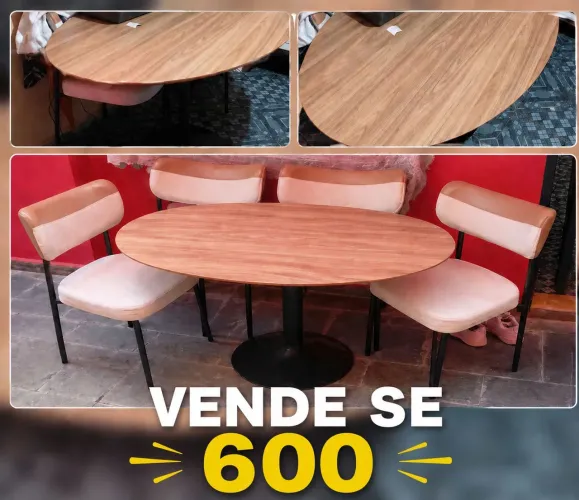 Vendo mesa com 6 cadeiras 