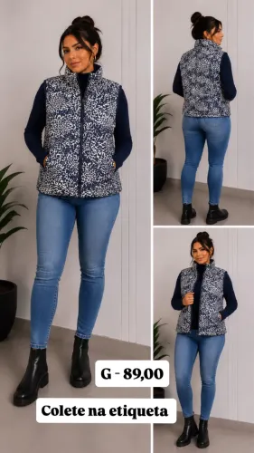 Colete Puffer na etiqueta