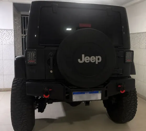 Pára-choque traseiro para Wrangler JK/JKU com base para guincho e engate para reboque