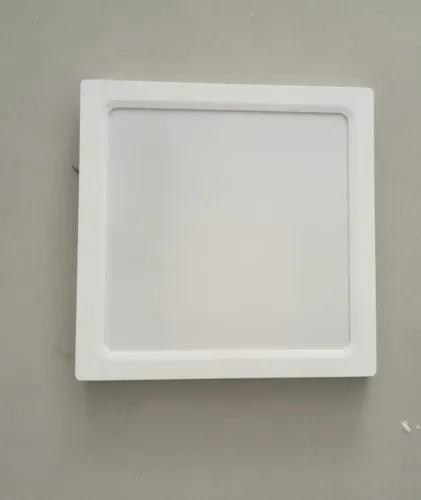 Painel Plafon Luminária De Led Quadrado Sobrepor 24w Bivolt Cor branco  3.000k luz amarela