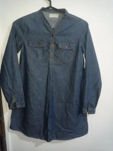 Vestido jeans feminina infantil
