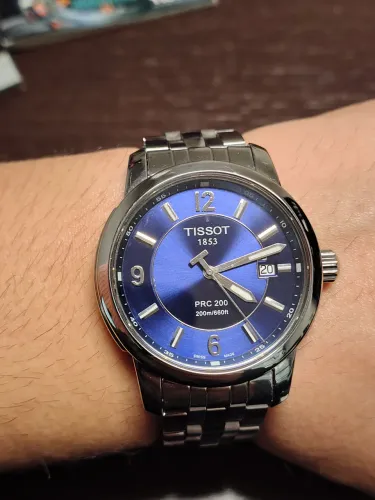 Relógio Tissot PRC 200 Azul Sunburst - FULL SET