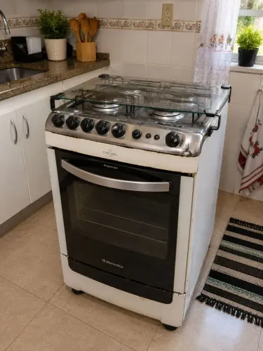 Fogão Electrolux Chef Grill 4 Bocas com Tampa de Vidro