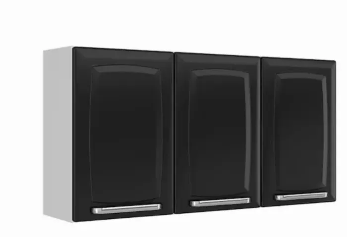Armário de Cozinha Aéreo Triplo Itatiaia Luce com 3 Portas e 2 Prateleiras - 105cm de larg