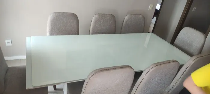 Tampo de Vidro para Mesa 8 Lugares