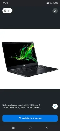 Notebook Acer 1TB para vender logo