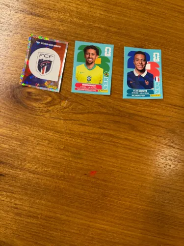 MBappe, Marquinhos e CPV1 - copa 2026 - panini