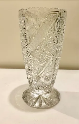 Vaso grande de cristal Bohemia 