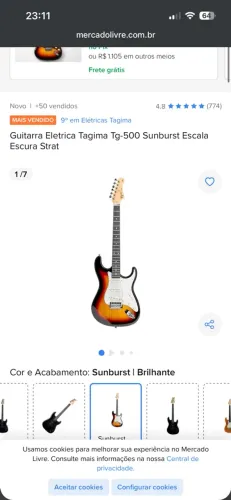 Vendo ou troco guitarra strato tagima tw500