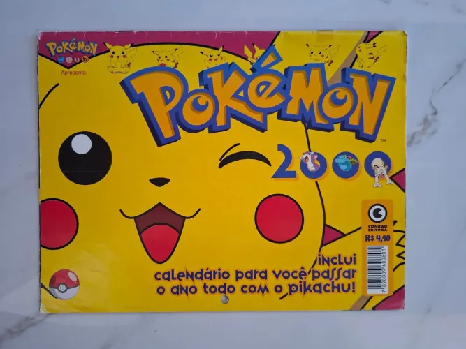 Calendário Pokémon Club 2000 Original Conrad