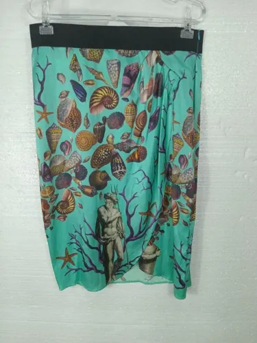 Saia estampada fundo do mar