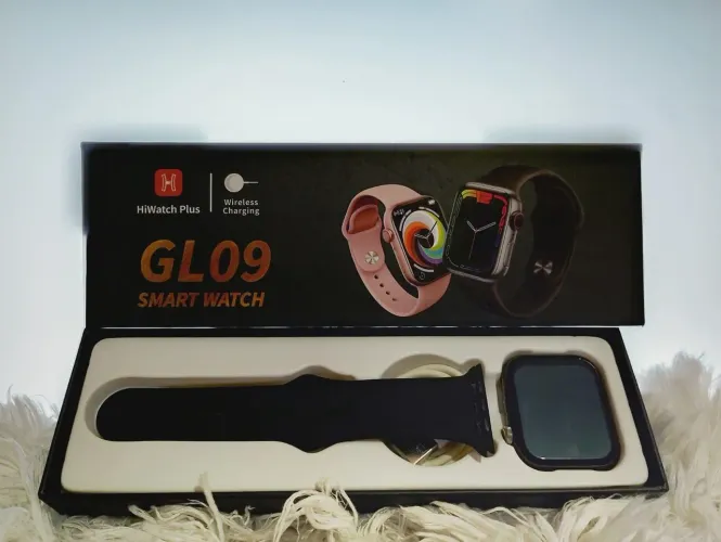 Relógio smartwatch GL09 Usado poucas vezes 93% novo com algumas marcas de uso